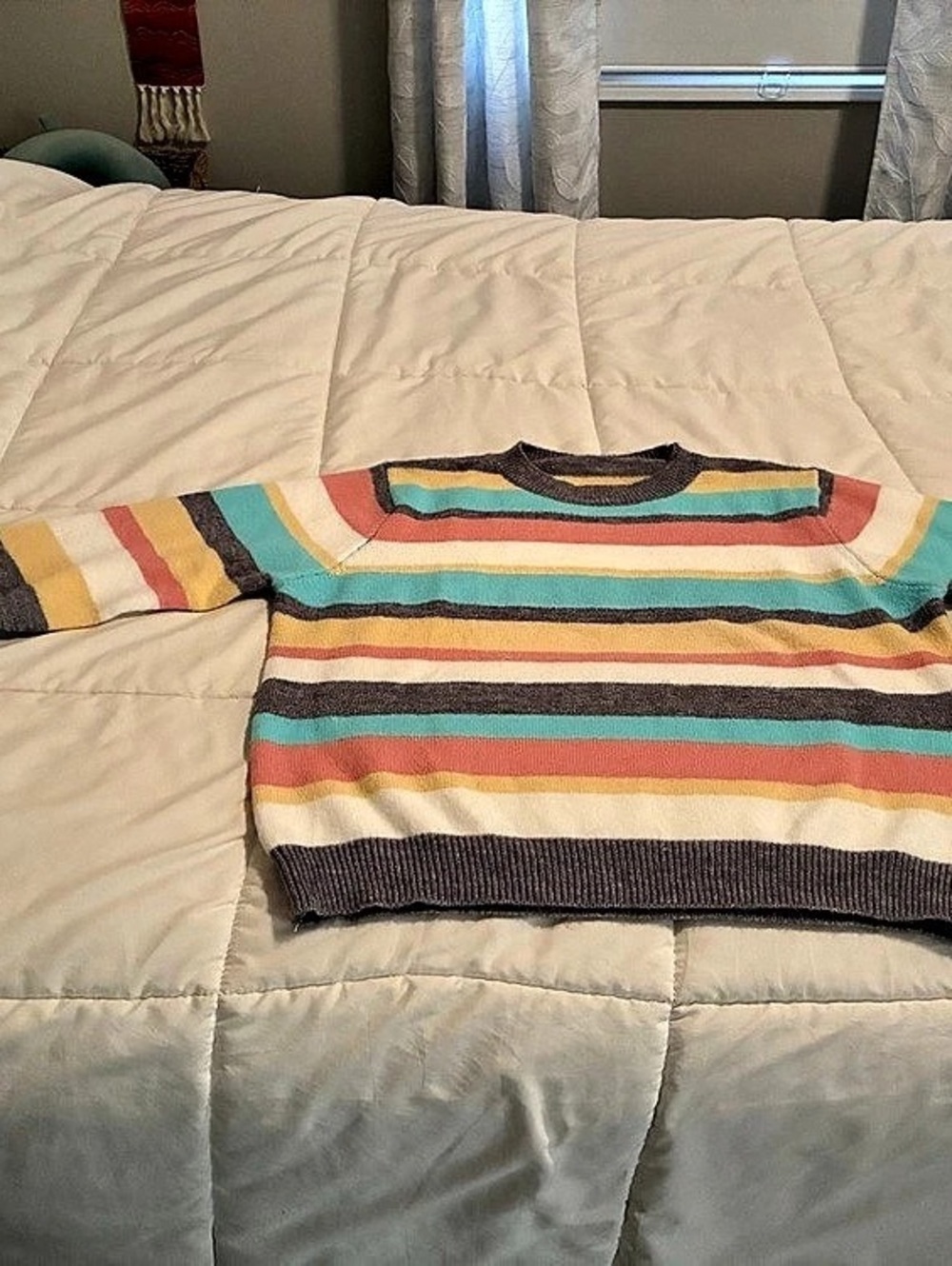 Striped Crewneck Sweater in Multicolor Like New, Never Worn